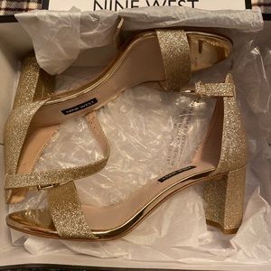 Beautiful gold block heels